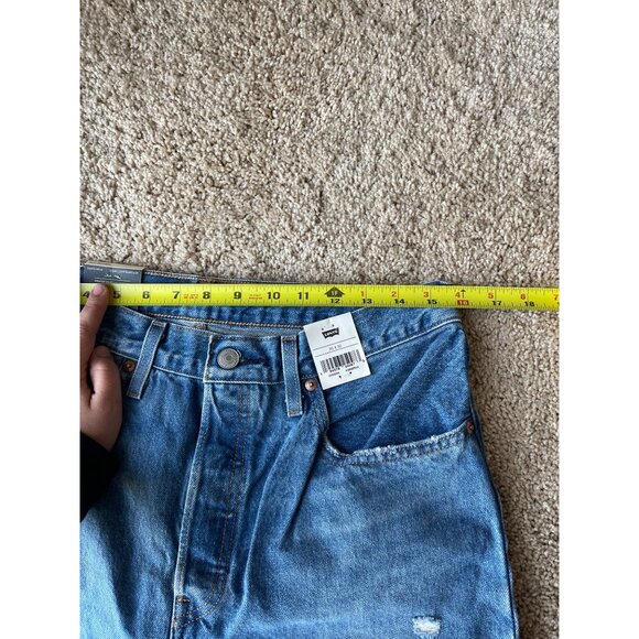 NWT Women's Levi's 501 Size 30 x 32 High Rise Straight Leg Cotton Jeans Blue - Picture 6 of 8